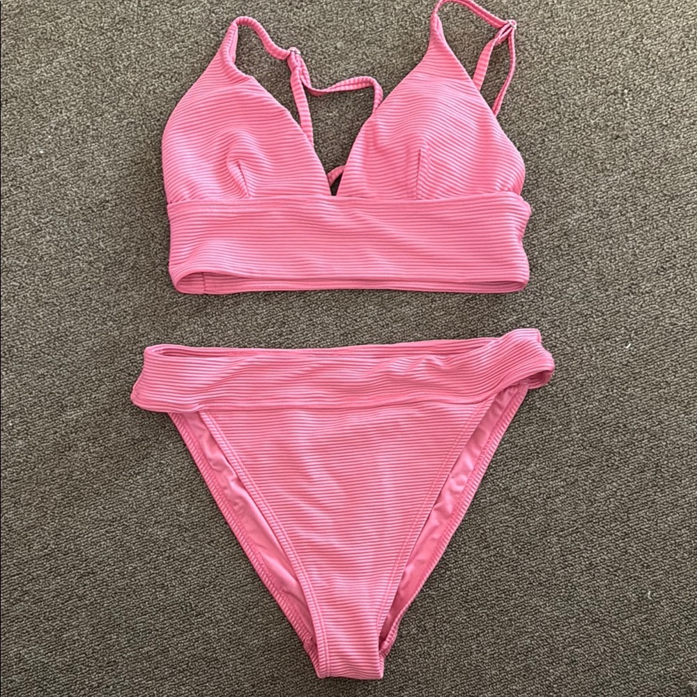 Aeropostale Pink Bikini Set with Bralette Top